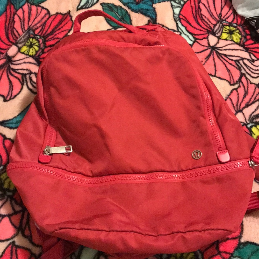 Lululemon Lipstick red backpack